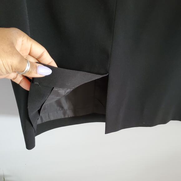 Evan Picone Vintage Black Short Sleeve Sheath Dress 14 - Picture 6 of 7